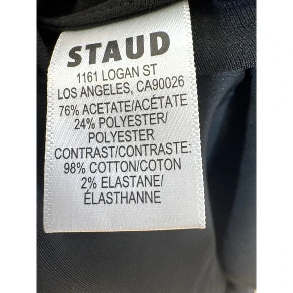 STAUD Nile Dress Black White Button Up Maxi Shirt Dress Bran New - Picture 9 of 11